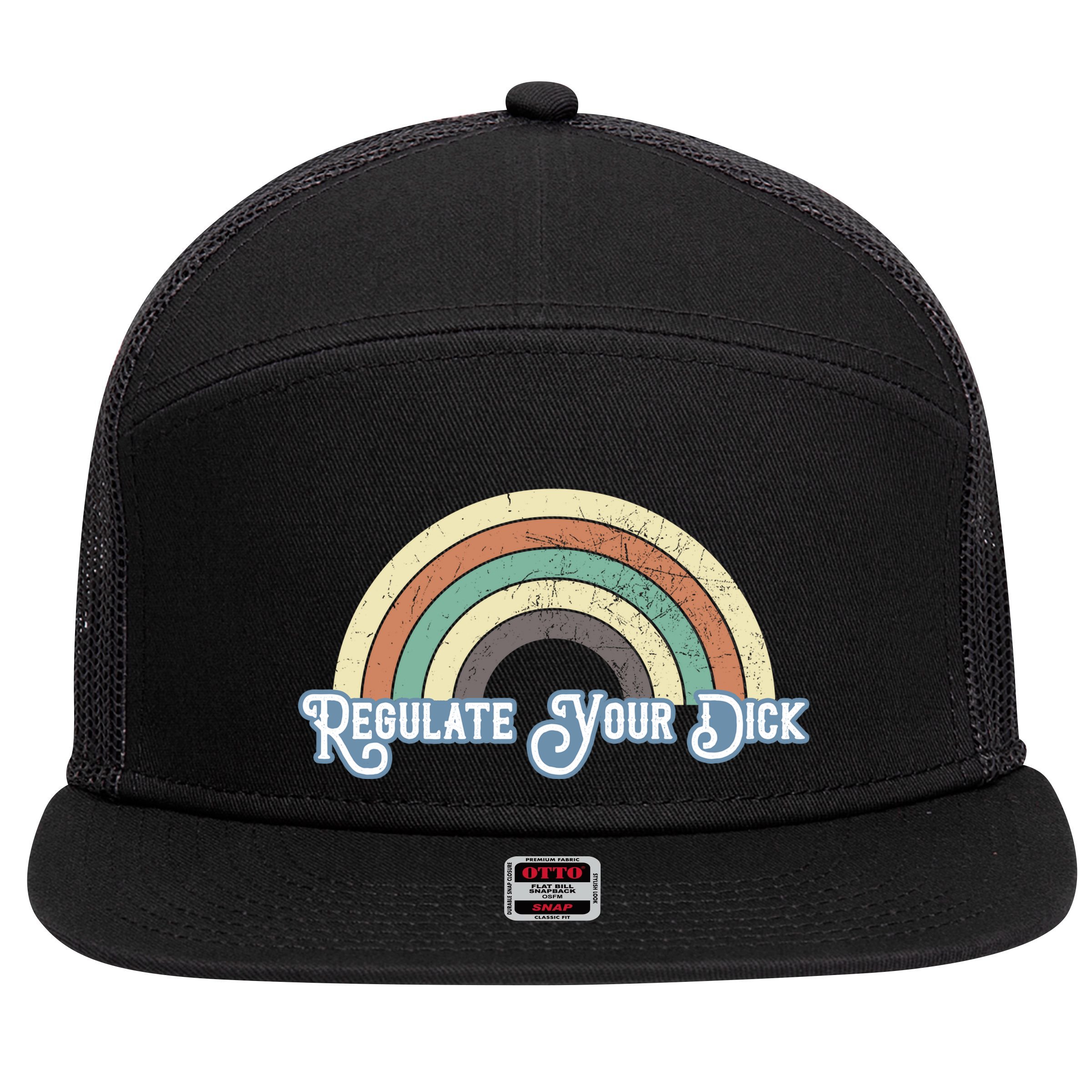 Regulate Your Dick Pro Choice 7 Panel Mesh Trucker Snapback Hat