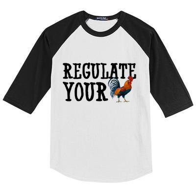 Regulate Your Dick Pro Choice Chicken Kids Colorblock Raglan Jersey
