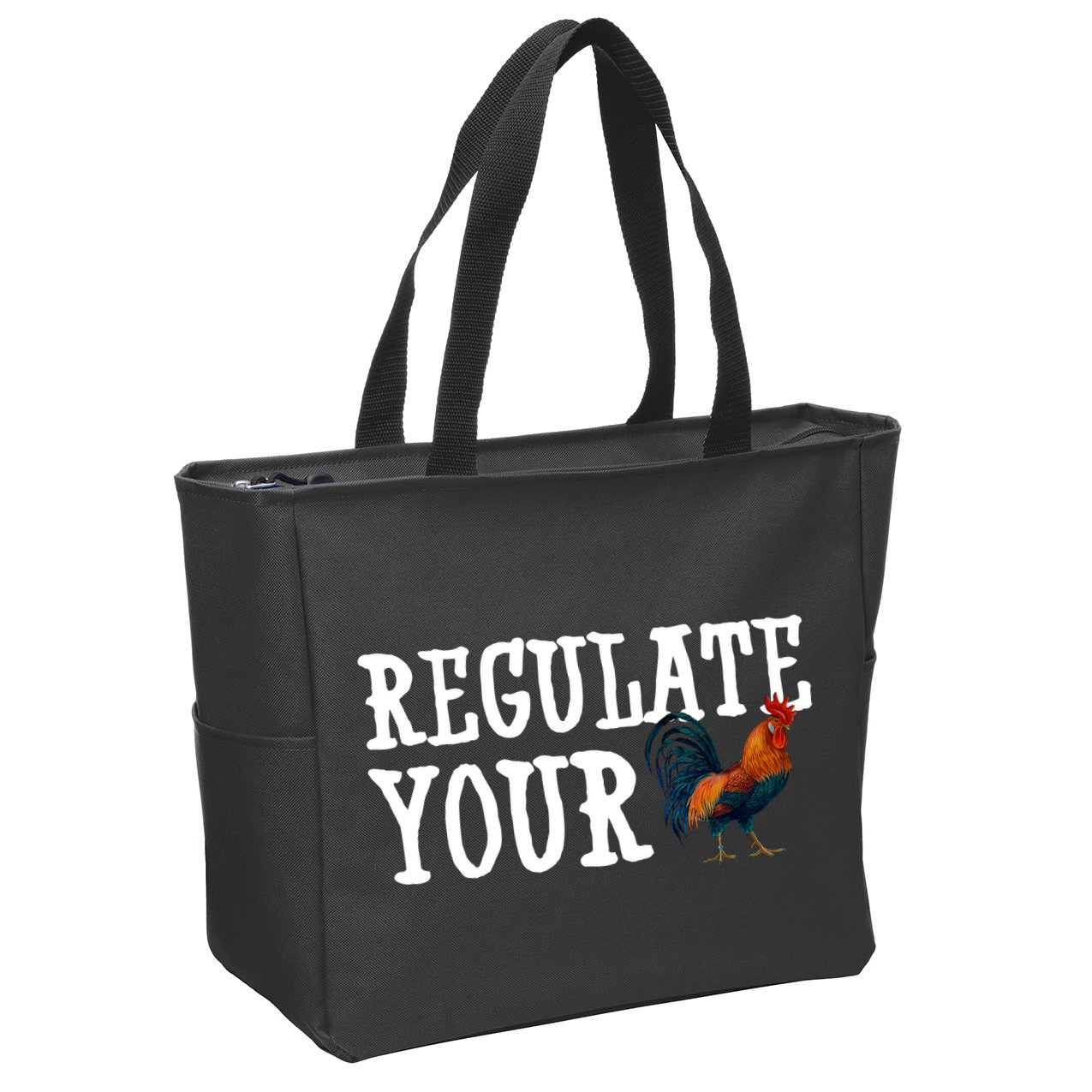 Regulate Your Dick Pro Choice Chicken Zip Tote Bag
