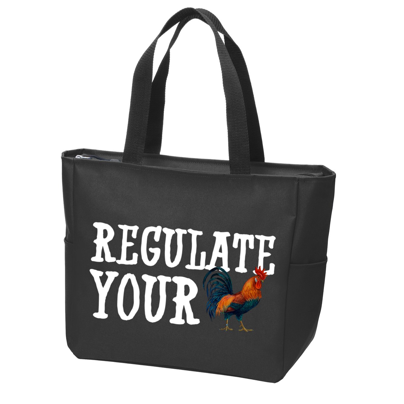 Regulate Your Dick Pro Choice Chicken Zip Tote Bag