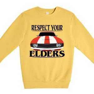 Respect Your Elders Classic Car Premium Crewneck Sweatshirt