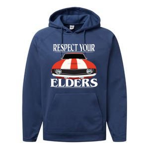 Respect Your Elders Classic Car Performance Fleece Hoodie