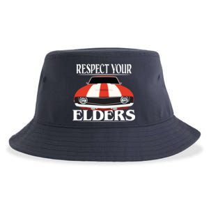 Respect Your Elders Classic Car Sustainable Bucket Hat