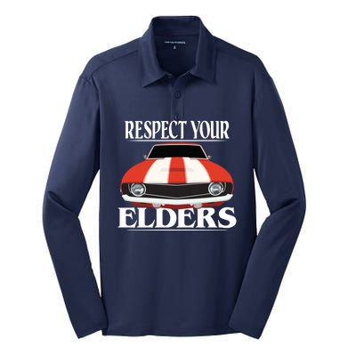 Respect Your Elders Classic Car Silk Touch Performance Long Sleeve Polo