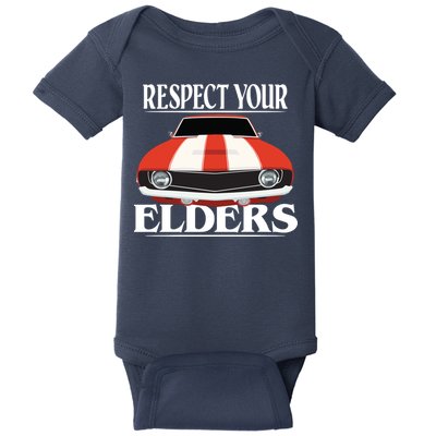 Respect Your Elders Classic Car Baby Bodysuit
