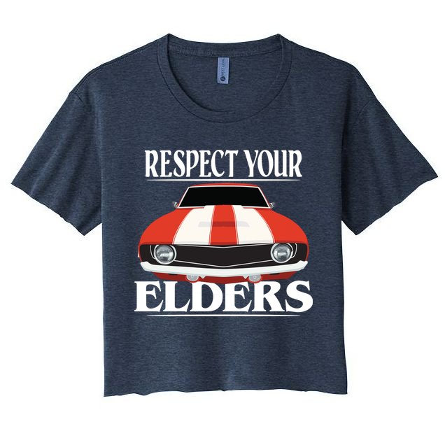 Respect Your Elders Classic Car Crop Top