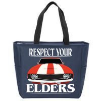 Respect Your Elders Classic Car Zip Tote Bag