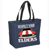 Respect Your Elders Classic Car Zip Tote Bag