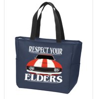 Respect Your Elders Classic Car Zip Tote Bag