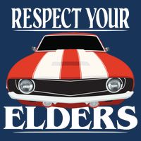 Respect Your Elders Classic Car Zip Tote Bag