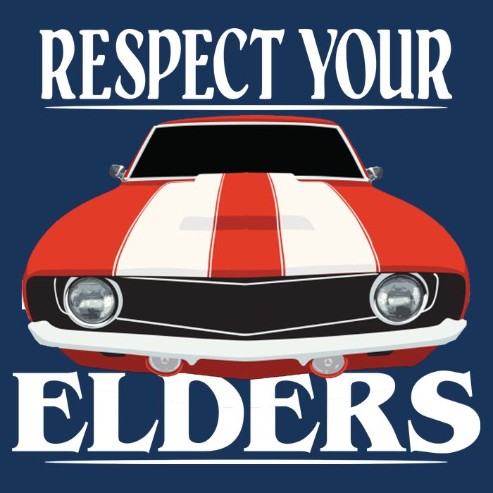 Respect Your Elders Classic Car Zip Tote Bag