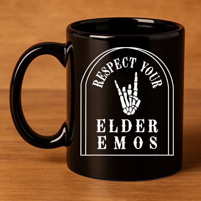 Respect Your Elder Emos 11oz C Handle Ceramic Mug