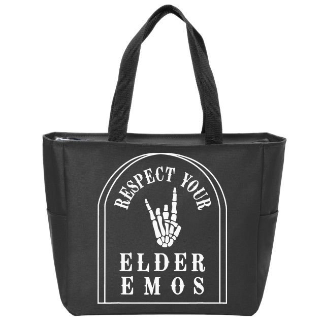 Respect Your Elder Emos Zip Tote Bag