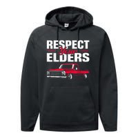 Respect Your Elders Classic Lowrider C10 Vintage Truck Performance Fleece Hoodie