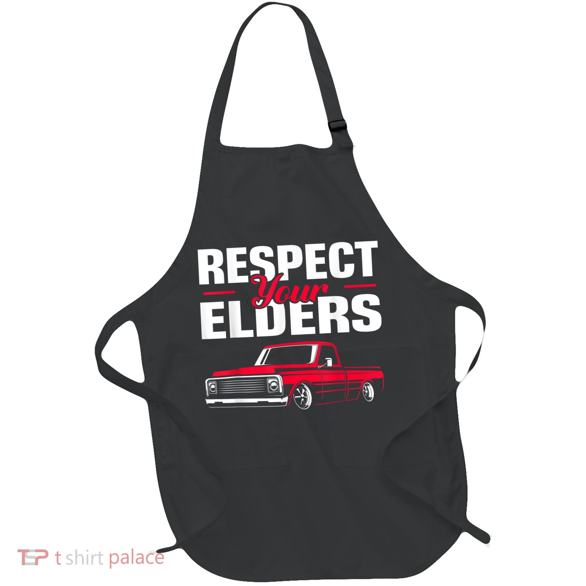 Respect Your Elders Classic Lowrider C10 Vintage Truck Apron