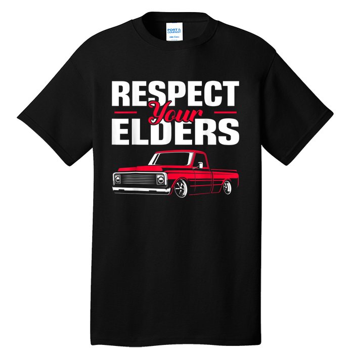 Respect Your Elders Classic Lowrider C10 Vintage Truck Tall T-Shirt