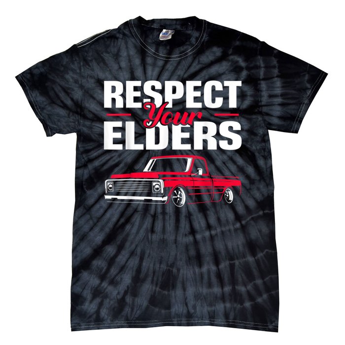 Respect Your Elders Classic Lowrider C10 Vintage Truck Tie-Dye T-Shirt