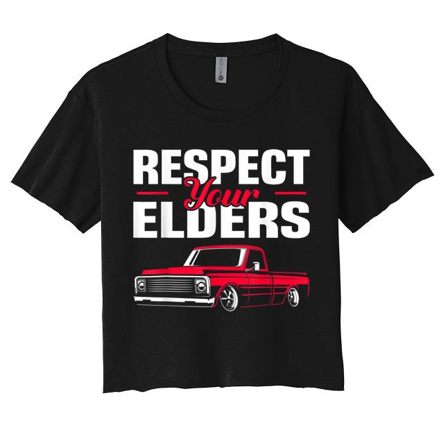 Respect Your Elders Classic Lowrider C10 Vintage Truck Crop Top