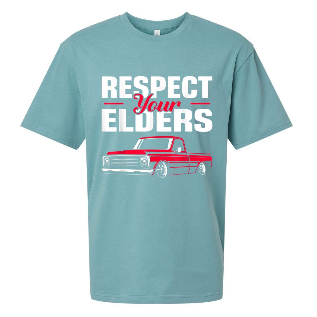 Respect Your Elders Classic Lowrider C10 Vintage Truck Sueded Cloud Jersey T-Shirt