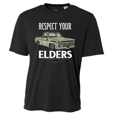 Respect Your Elders Funny Classic Pickup Truck Lovers Cooling Performance Crew T-Shirt