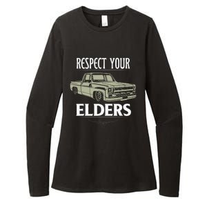 Respect Your Elders Funny Classic Pickup Truck Lovers Womens CVC Long Sleeve Shirt