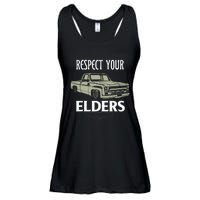 Respect Your Elders Funny Classic Pickup Truck Lovers Ladies Essential Flowy Tank