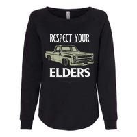 Respect Your Elders Funny Classic Pickup Truck Lovers Womens California Wash Sweatshirt