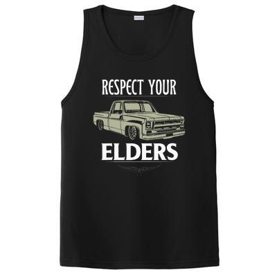 Respect Your Elders Funny Classic Pickup Truck Lovers PosiCharge Competitor Tank