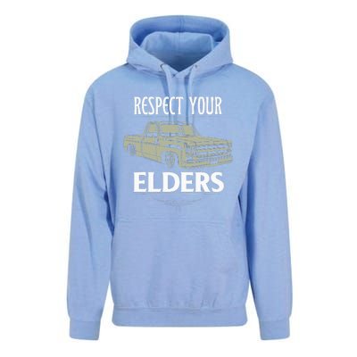 Respect Your Elders Funny Classic Pickup Truck Lovers Unisex Surf Hoodie