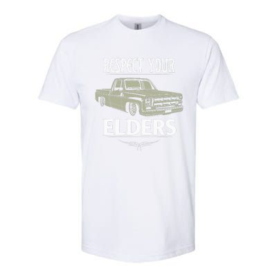 Respect Your Elders Funny Classic Pickup Truck Lovers Softstyle CVC T-Shirt