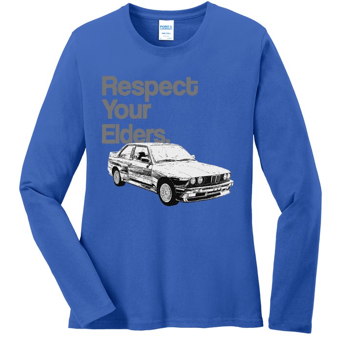 Respect Your Elders Vintage Euro E Thirty Ladies Long Sleeve Shirt