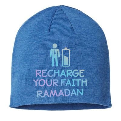 Recharge Your Faith Ramadan Funny Allahu Akhbar Humor Gift Sustainable Beanie