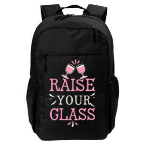 Raise Your Glass Print Party Cheers Daily Commute Backpack