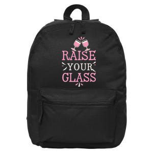 Raise Your Glass Print Party Cheers 16 in Basic Backpack