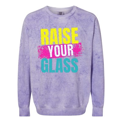 Raise Your Glass Colorblast Crewneck Sweatshirt