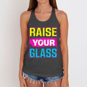 Raise Your Glass Concert Women's Knotted Racerback Tank