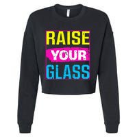 Raise Your Glass Concert Cropped Pullover Crew