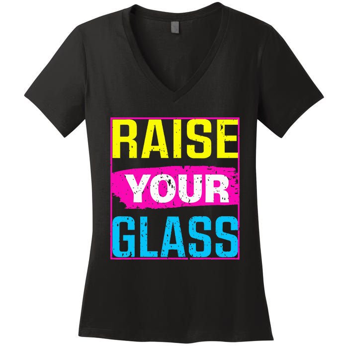 Raise Your Glass Concert Women's V-Neck T-Shirt