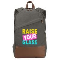 Raise Your Glass Cotton Canvas Backpack