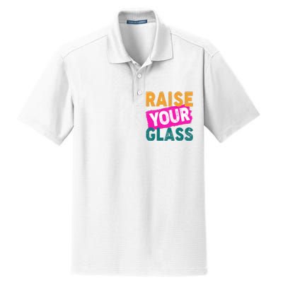 Raise Your Glass Dry Zone Grid Polo