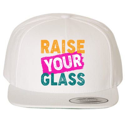 Raise Your Glass Wool Snapback Cap