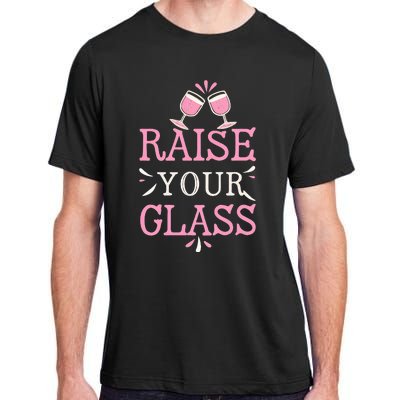 Raise Your Glass Print Party Cheers Adult ChromaSoft Performance T-Shirt