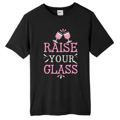 Raise Your Glass Print Party Cheers Tall Fusion ChromaSoft Performance T-Shirt