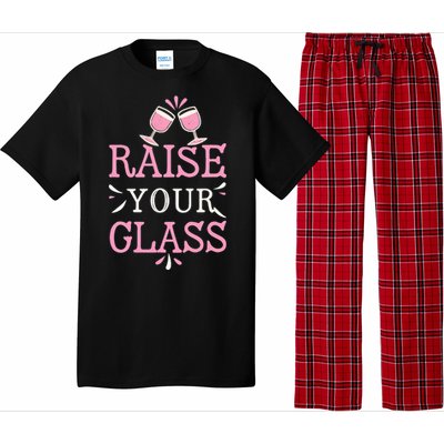 Raise Your Glass Print Party Cheers Pajama Set