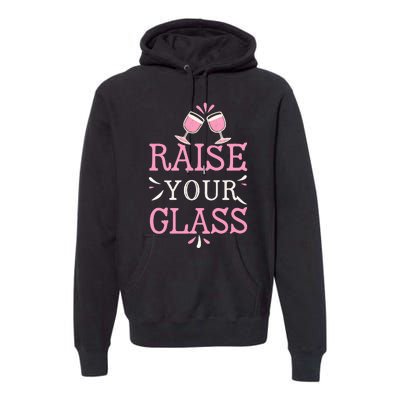 Raise Your Glass Print Party Cheers Premium Hoodie