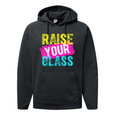 Raise Your Glass VNeck Performance Fleece Hoodie