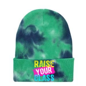 Raise Your Glass VNeck Tie Dye 12in Knit Beanie