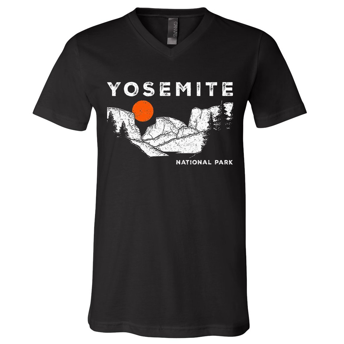 Retro Yosemite HalfDome National Park Vintage V-Neck T-Shirt