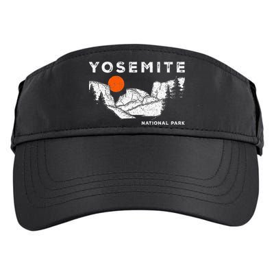Retro Yosemite HalfDome National Park Vintage Adult Drive Performance Visor