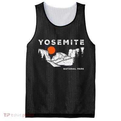 Retro Yosemite HalfDome National Park Vintage Mesh Reversible Basketball Jersey Tank